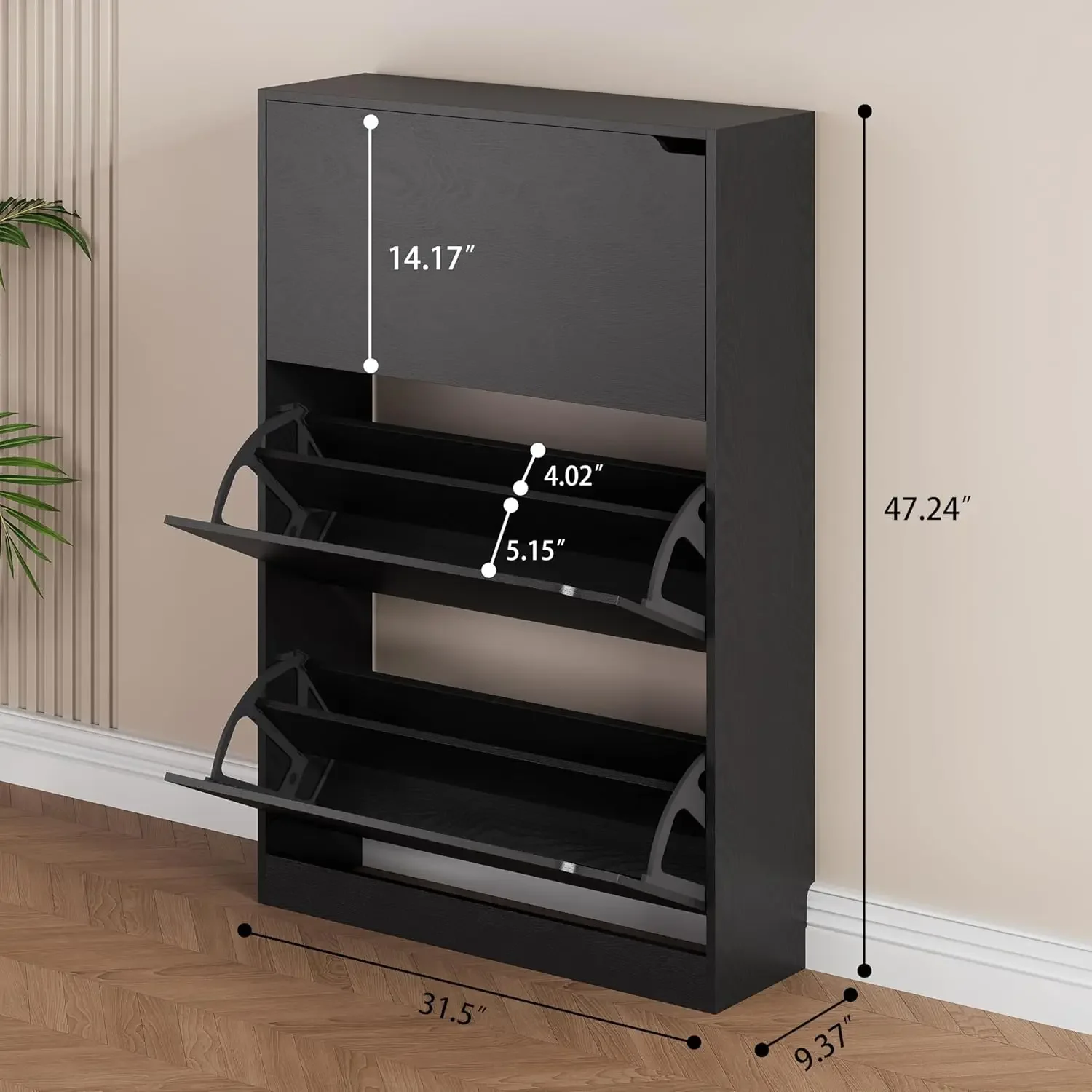 خزانة تخزين الأحذية، منظم أحذي - مراجعة Shoe Rack Cabinet Narrow Entryway وسعره