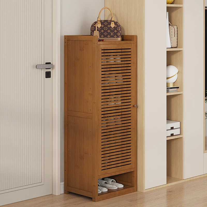 رف أحذية ضيق صغير مع باب، تصمي - مراجعة Shoe Rack Cabinet Narrow Entryway وسعره
