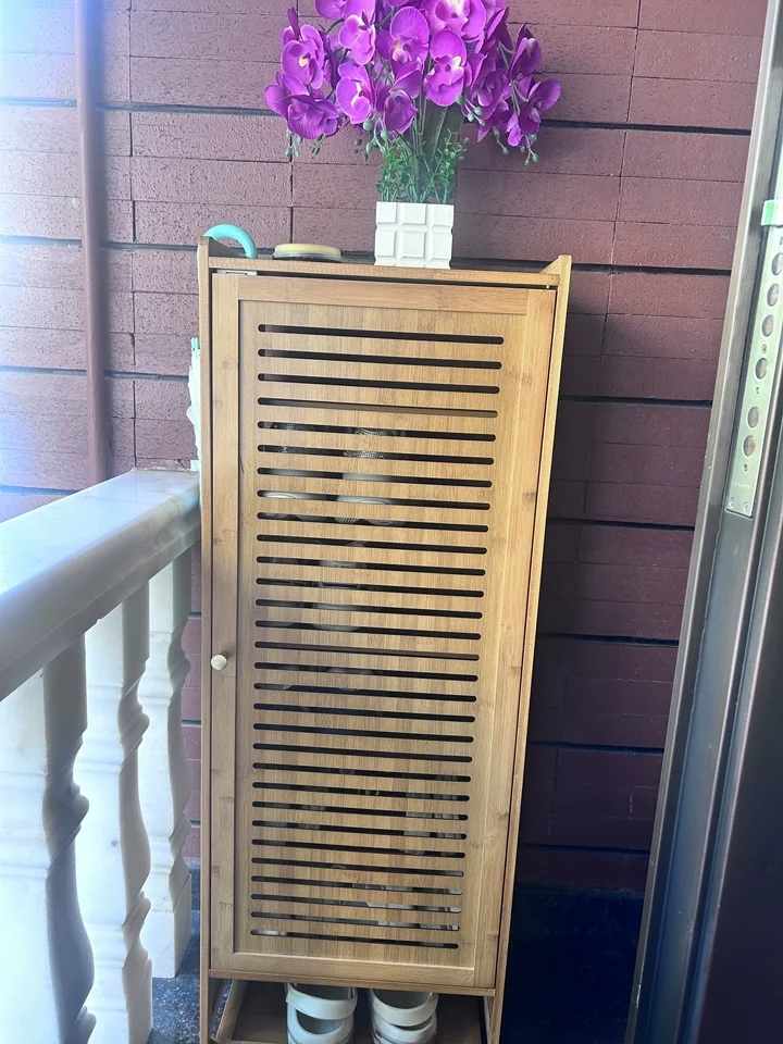 رف أحذية ضيق صغير مع باب، تصمي - مراجعة Shoe Rack Cabinet Narrow Entryway وسعره